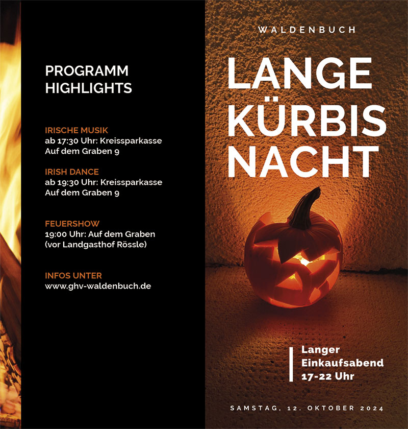Lange Kürbisnacht Waldenbuch Flyer